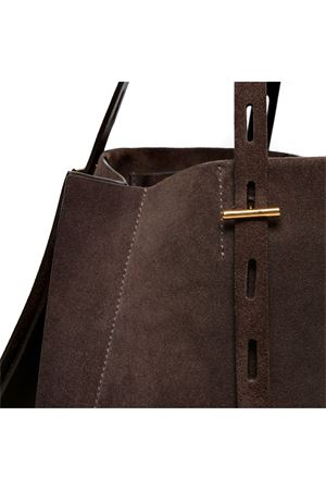 Borsa grande in suede testa di moro MINO BOSSI | PRPAULASUEDEC706